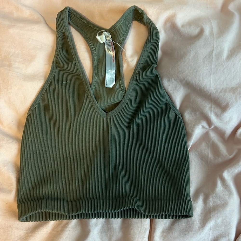 Lightly worn freepeople tank top, green